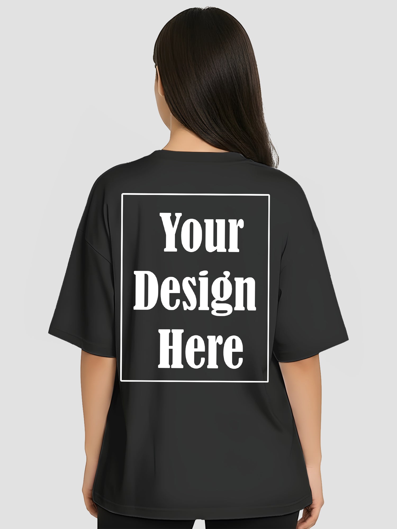 Women Oversized Custom T Shirt Personalised Front Print