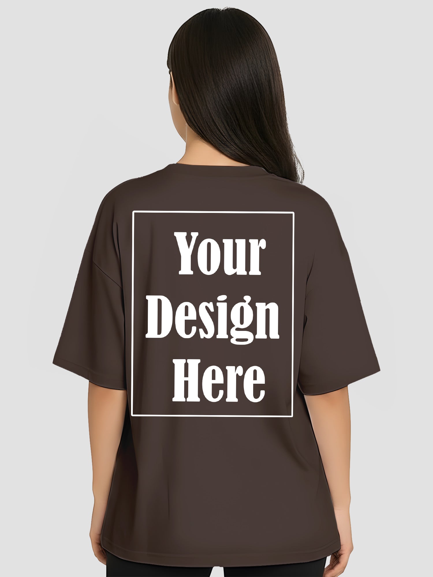 Women Oversized Custom T Shirt Personalised Front Print