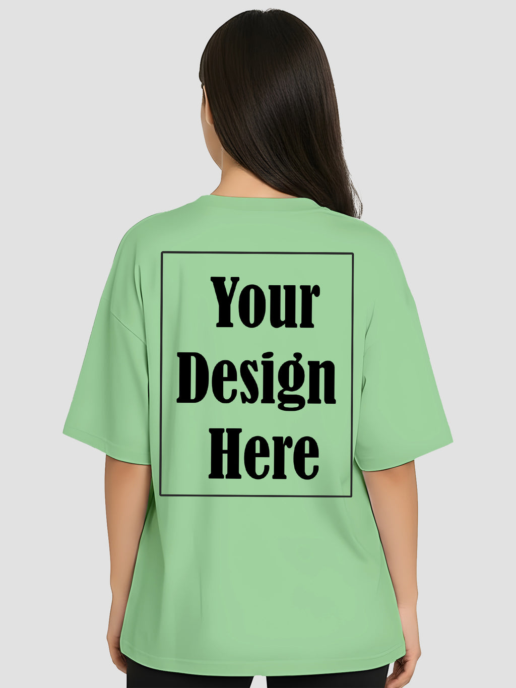 Women Oversized Custom T Shirt Personalised Front Print