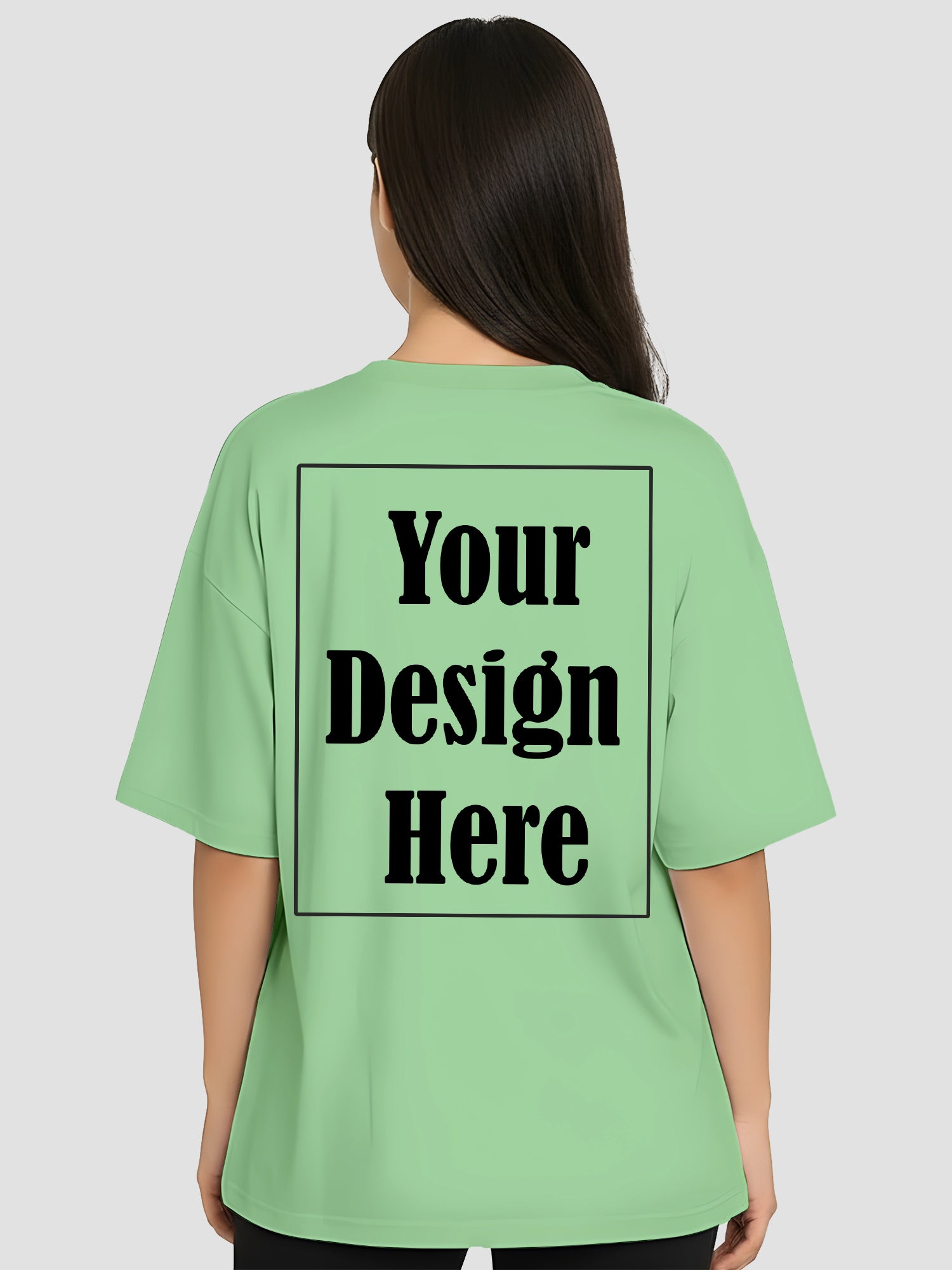 Women Oversized Custom T Shirt Personalised Front Print