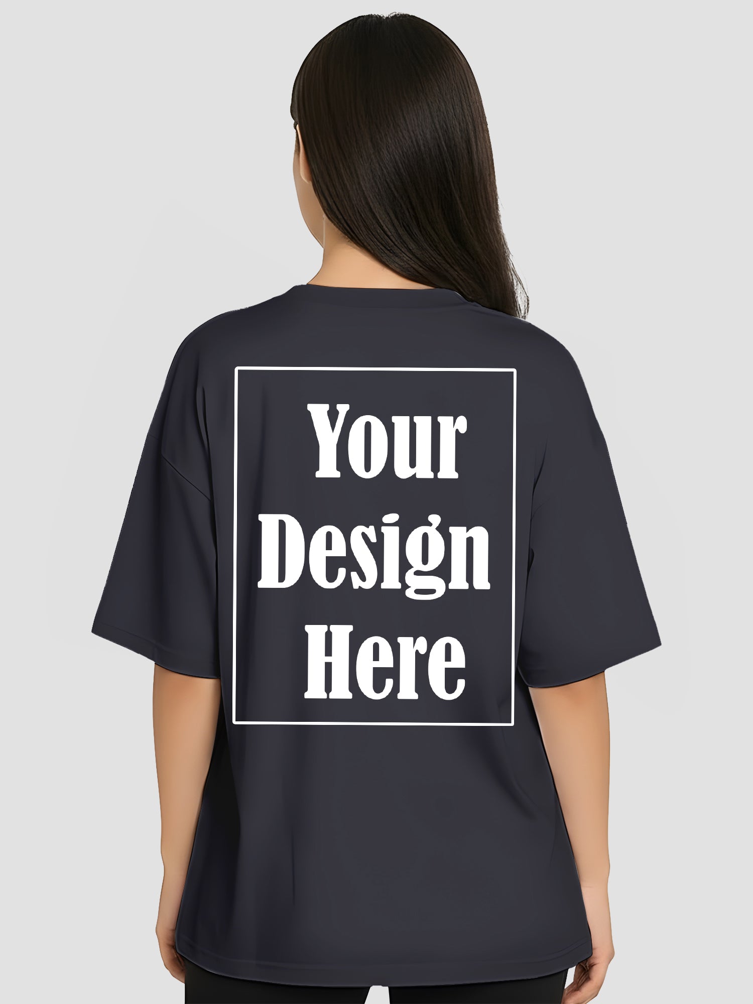 Women Oversized Custom T Shirt Personalised Front Print