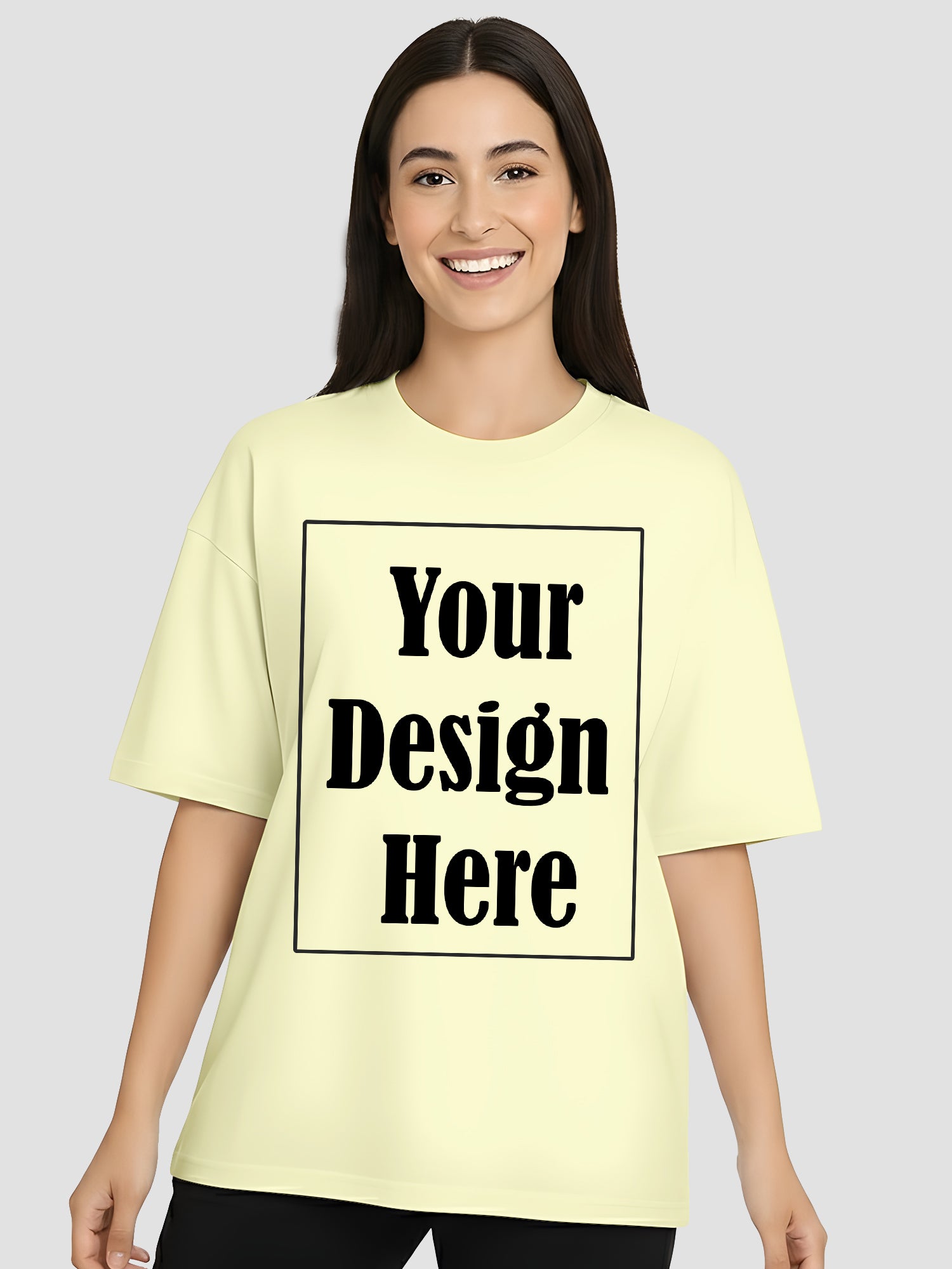 Women Oversized Custom T Shirt Personalised Front Print