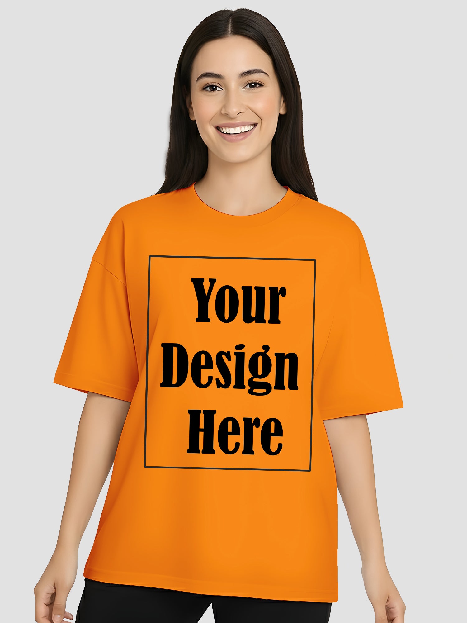Women Oversized Custom T Shirt Personalised Front Print