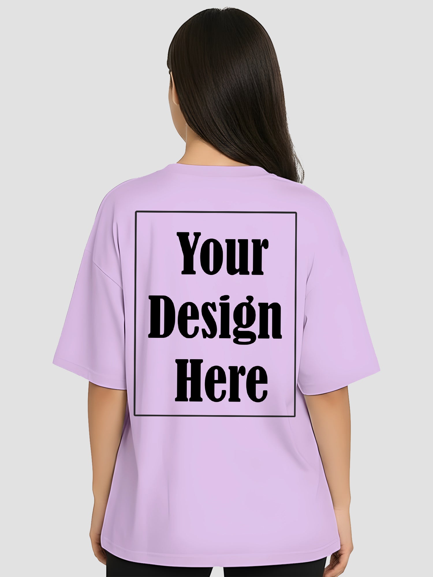 Women Oversized Custom T Shirt Personalised Front Print