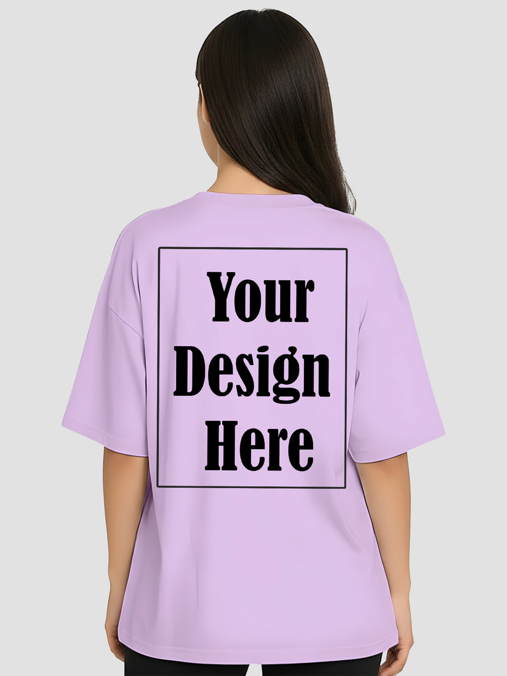 Women Oversized Custom T Shirt Personalised Front Print