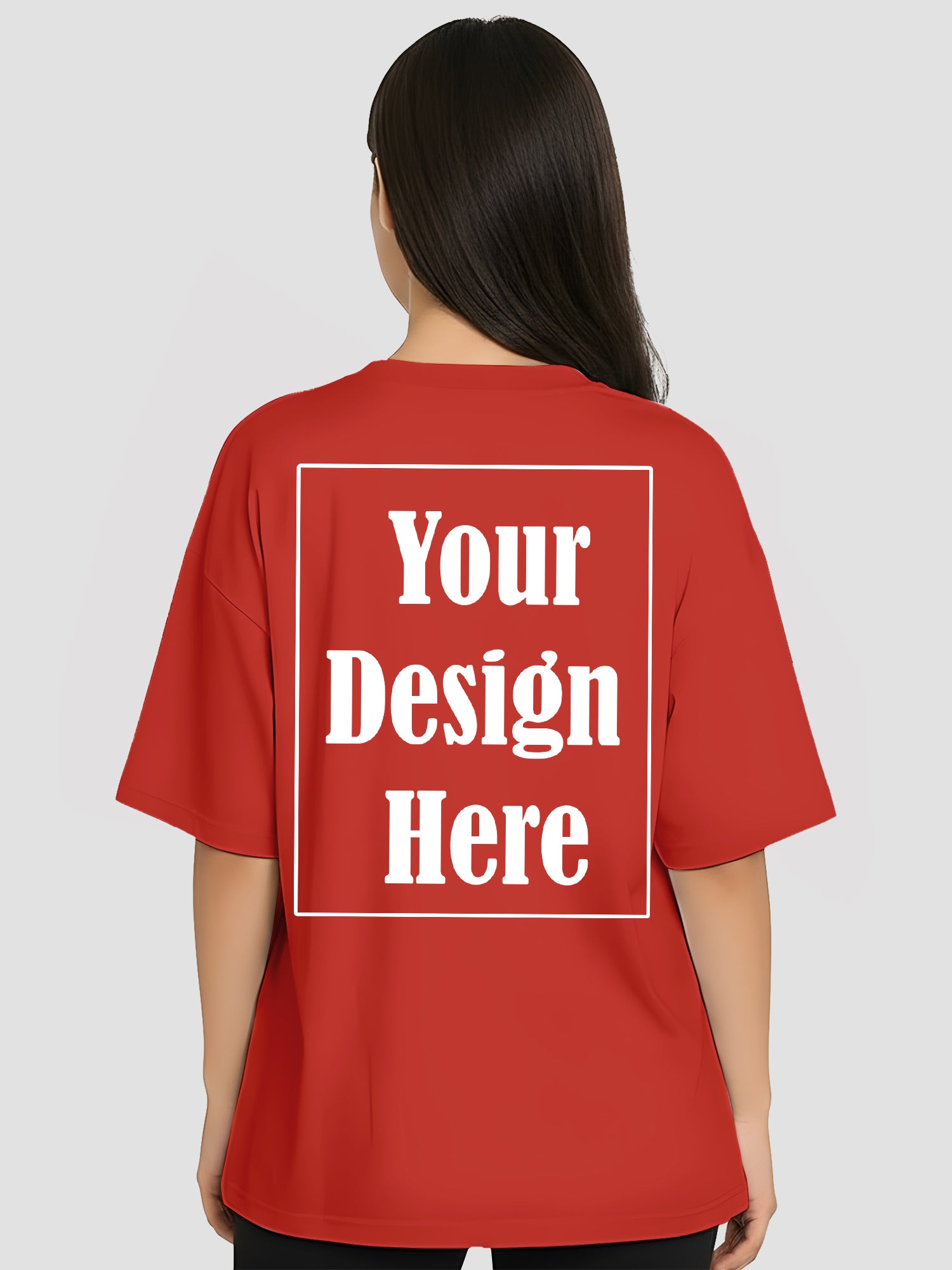 Women Oversized Custom T Shirt Personalised Front Print
