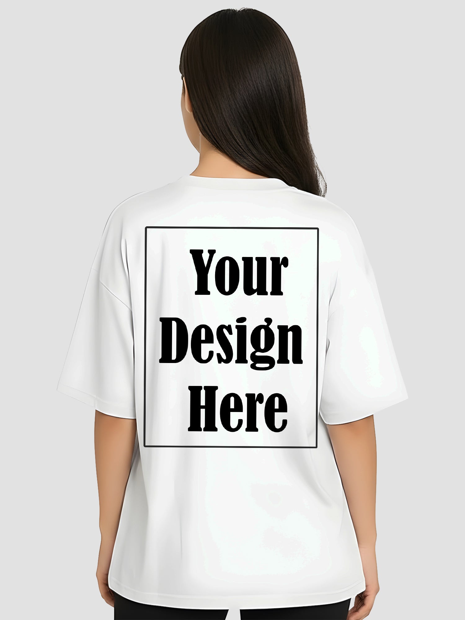 Women Oversized Custom T Shirt Personalised Front Print