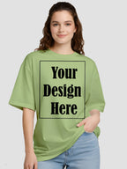Women Oversized Custom T Shirt Front Back Print Personalised Tee