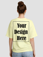 Women Oversized Custom T Shirt Front Back Print Personalised Tee