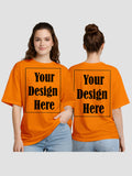 Women Oversized Custom T Shirt Front Back Print Personalised Tee