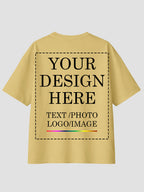 Women Oversized Custom T Shirt Front Back Print Personalised Tee