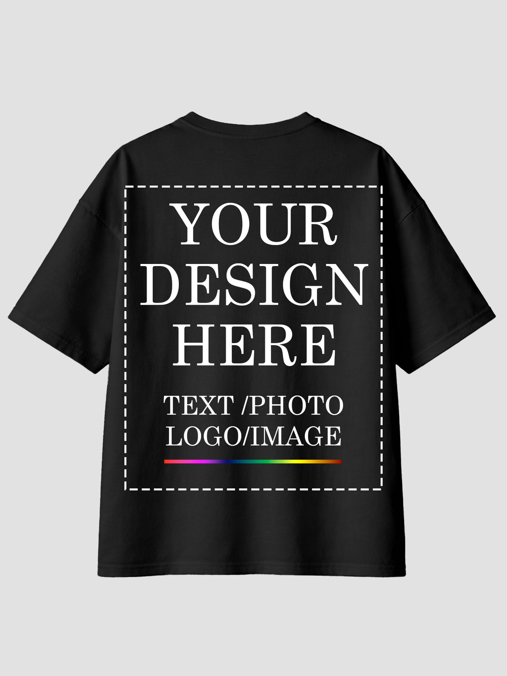 Women Oversized Custom T Shirt Front Back Print Personalised Tee