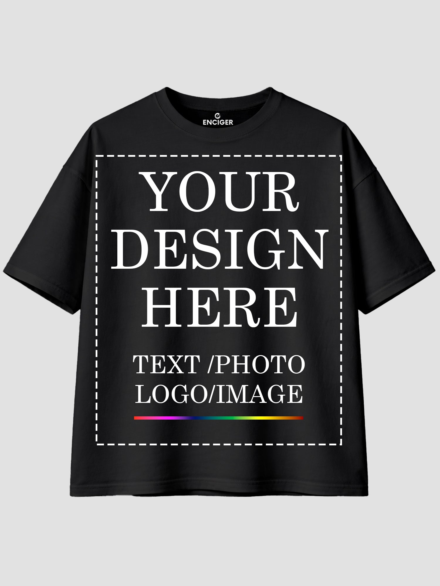 Women Oversized Custom T Shirt Front Back Print Personalised Tee