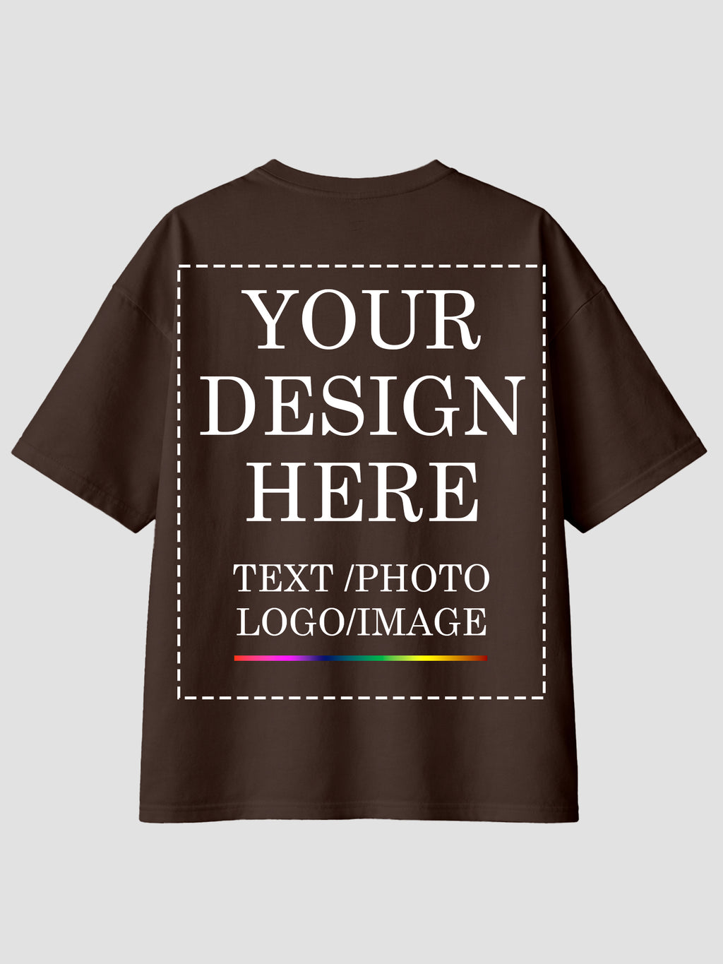 Women Oversized Custom T Shirt Front Back Print Personalised Tee