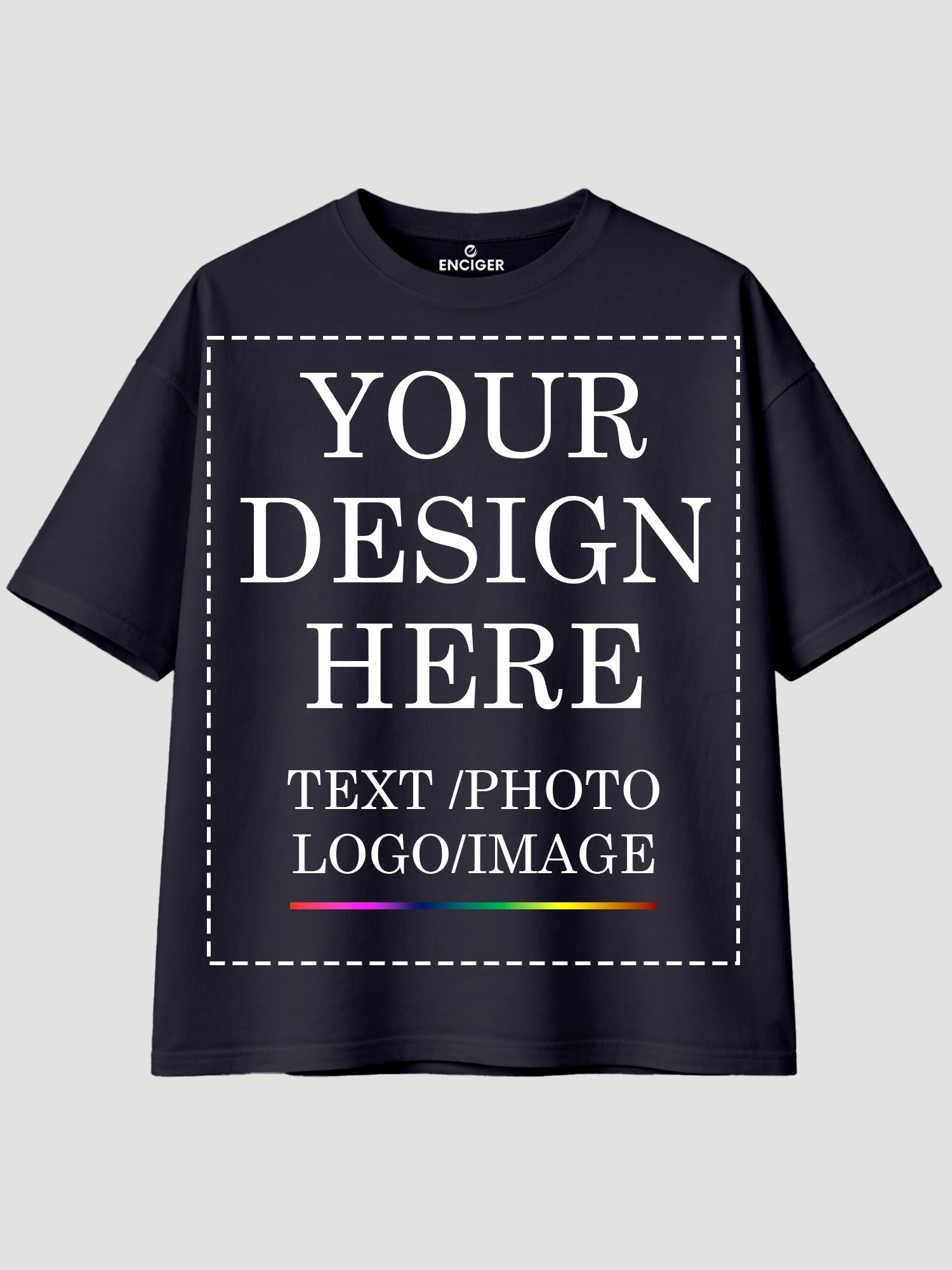 Women Oversized Custom T Shirt Front Back Print Personalised Tee