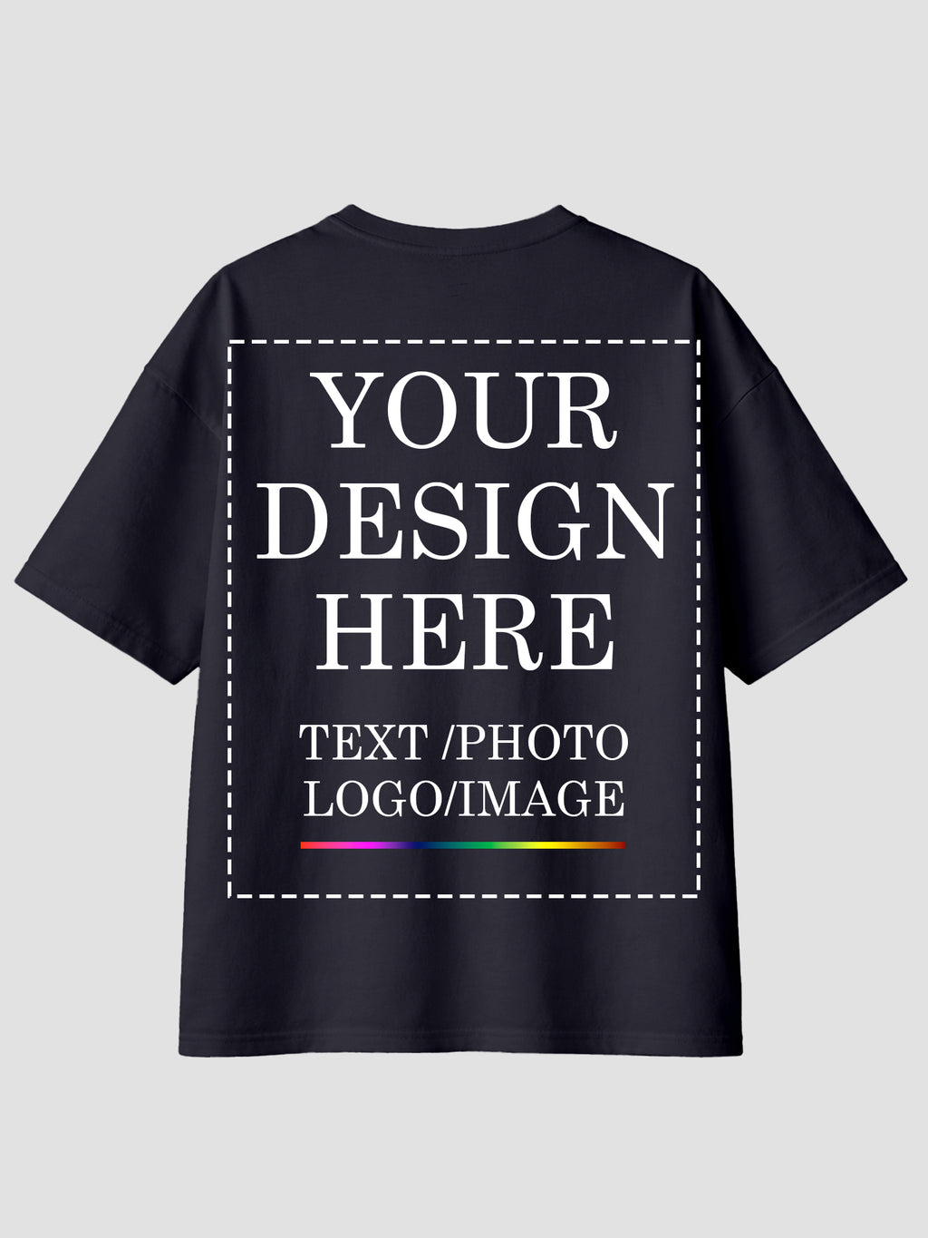 Women Oversized Custom T Shirt Front Back Print Personalised Tee