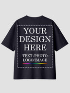 Women Oversized Custom T Shirt Front Back Print Personalised Tee