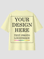 Women Oversized Custom T Shirt Front Back Print Personalised Tee