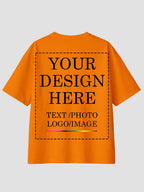 Women Oversized Custom T Shirt Front Back Print Personalised Tee