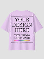 Women Oversized Custom T Shirt Front Back Print Personalised Tee