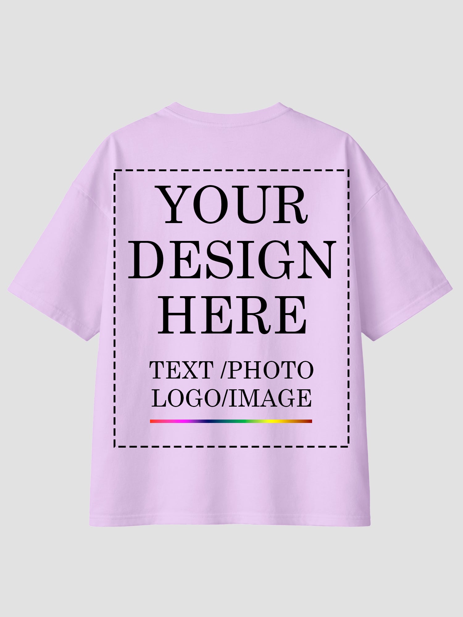 Women Oversized Custom T Shirt Front Back Print Personalised Tee