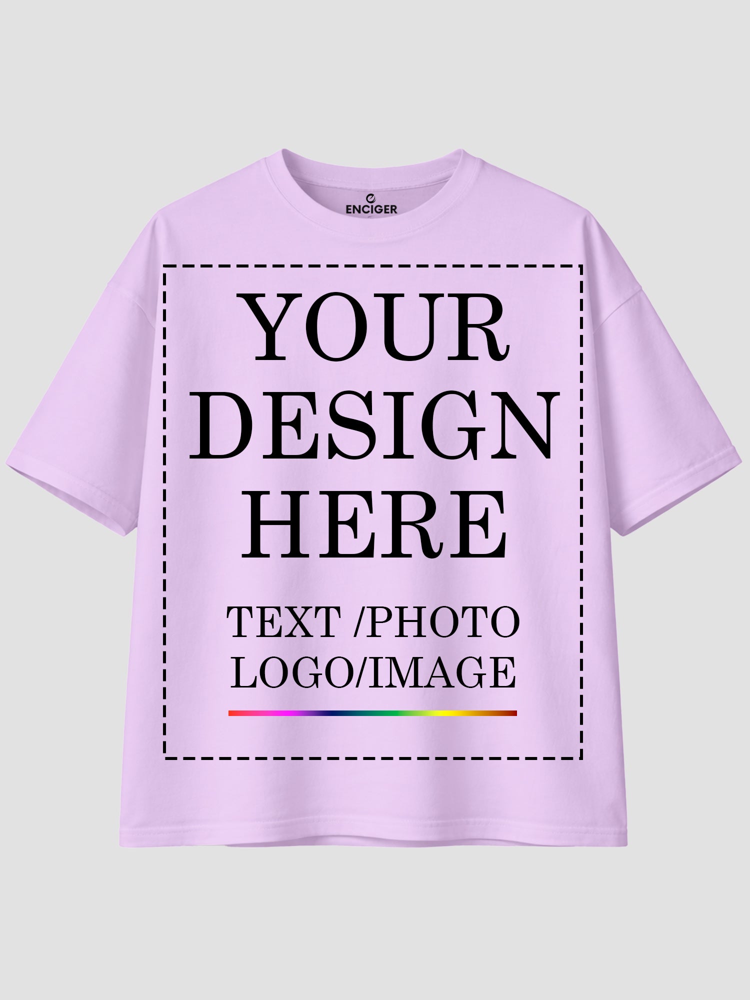 Women Oversized Custom T Shirt Front Back Print Personalised Tee