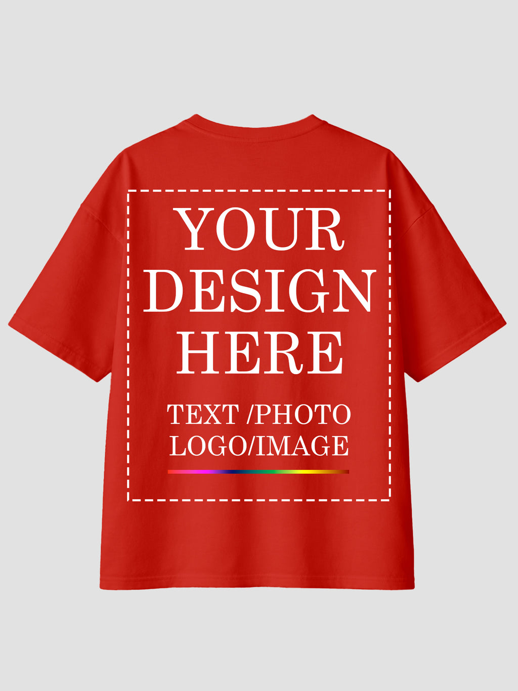 Women Oversized Custom T Shirt Front Back Print Personalised Tee