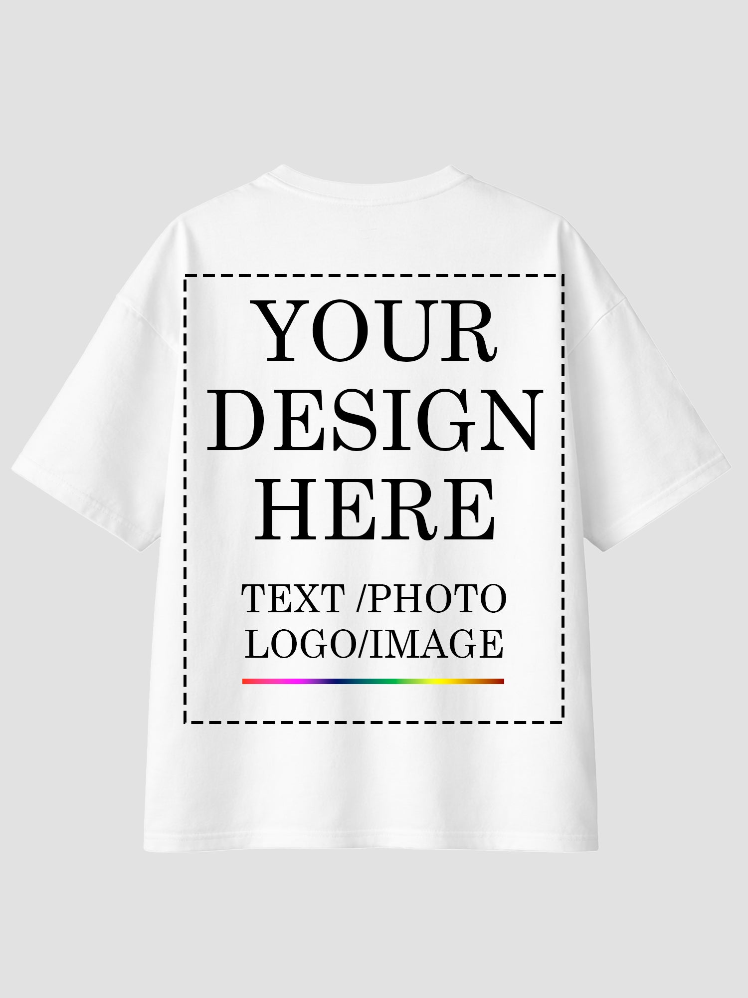 Women Oversized Custom T Shirt Front Back Print Personalised Tee