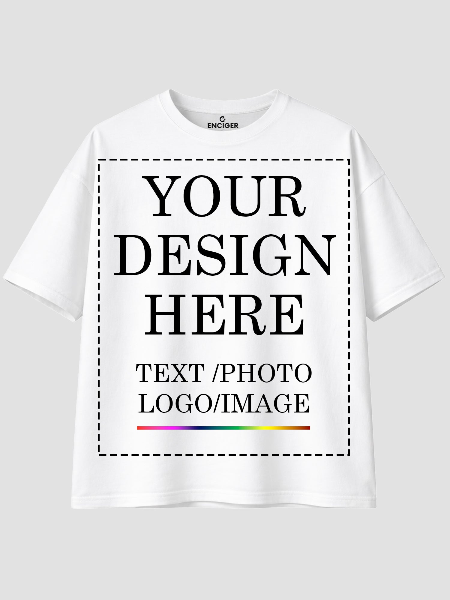 Women Oversized Custom T Shirt Front Back Print Personalised Tee