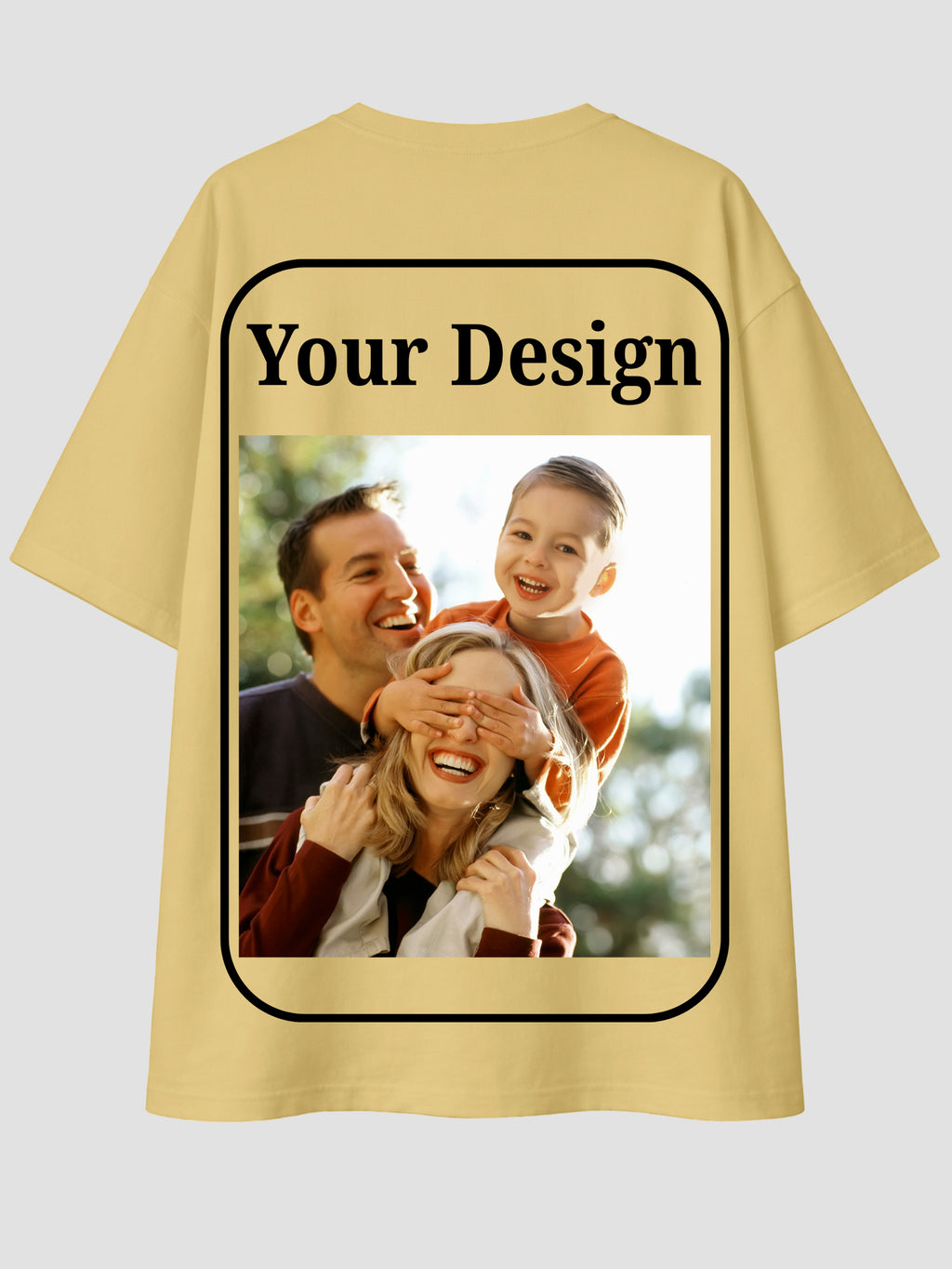 Men Oversized Custom T Shirt Front Back Print Cotton Drop Shoulder Tee