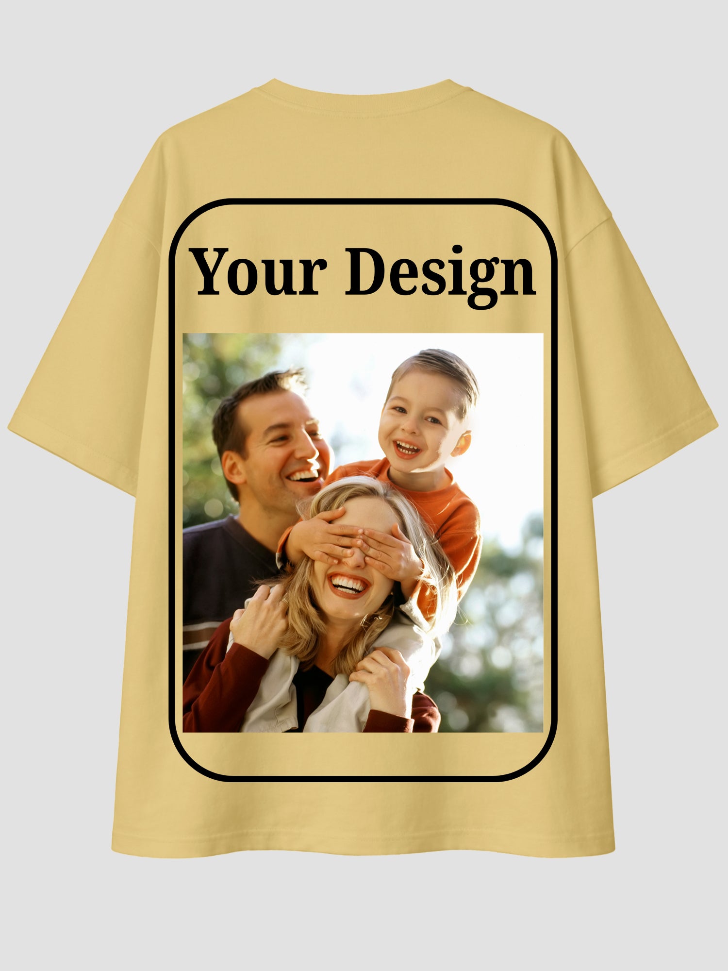 Men Oversized Custom T Shirt Front Back Print Cotton Drop Shoulder Tee