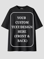 Women Oversized Custom T Shirt Front Back Print Tee