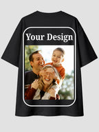 Women Oversized Custom T Shirt Front Back Print Tee