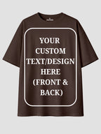 Men Oversized Custom T Shirt Front Back Print Cotton Drop Shoulder Tee
