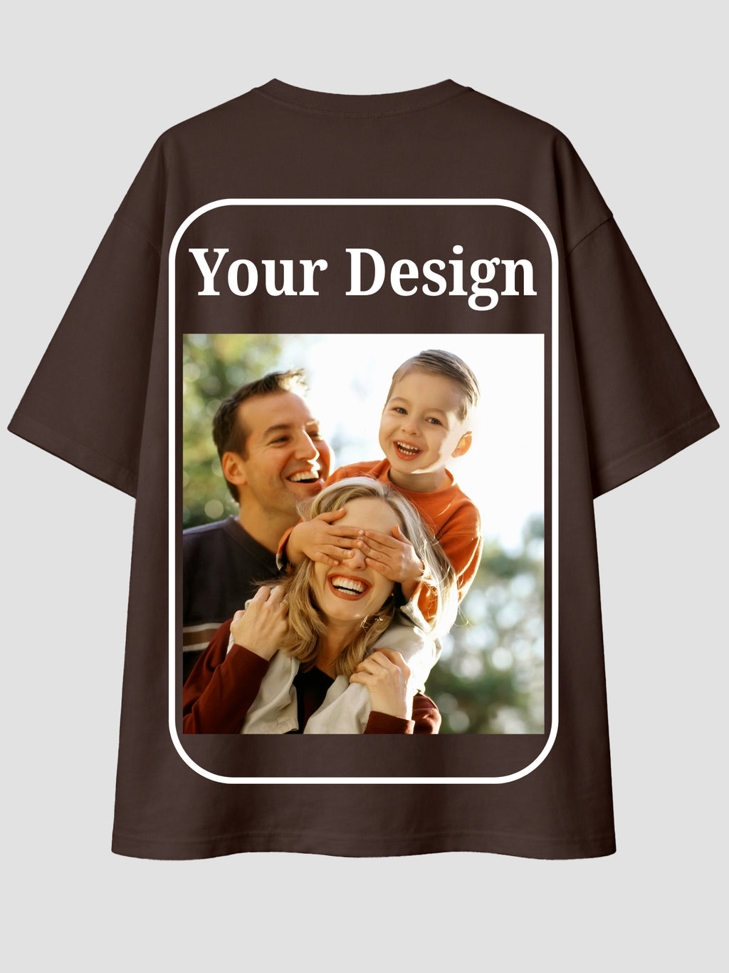 Men Oversized Custom T Shirt Front Back Print Cotton Drop Shoulder Tee