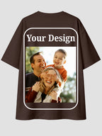 Women Oversized Custom T Shirt Front Back Print Tee