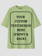 Women-Oversized-Custom-T-Shirt-Front-Back-Print-Tee-CTOW4-Sea-Green