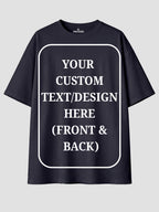 Women Oversized Custom T Shirt Front Back Print Tee