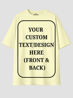 Men Oversized Custom T Shirt Front Back Print Cotton Drop Shoulder Tee