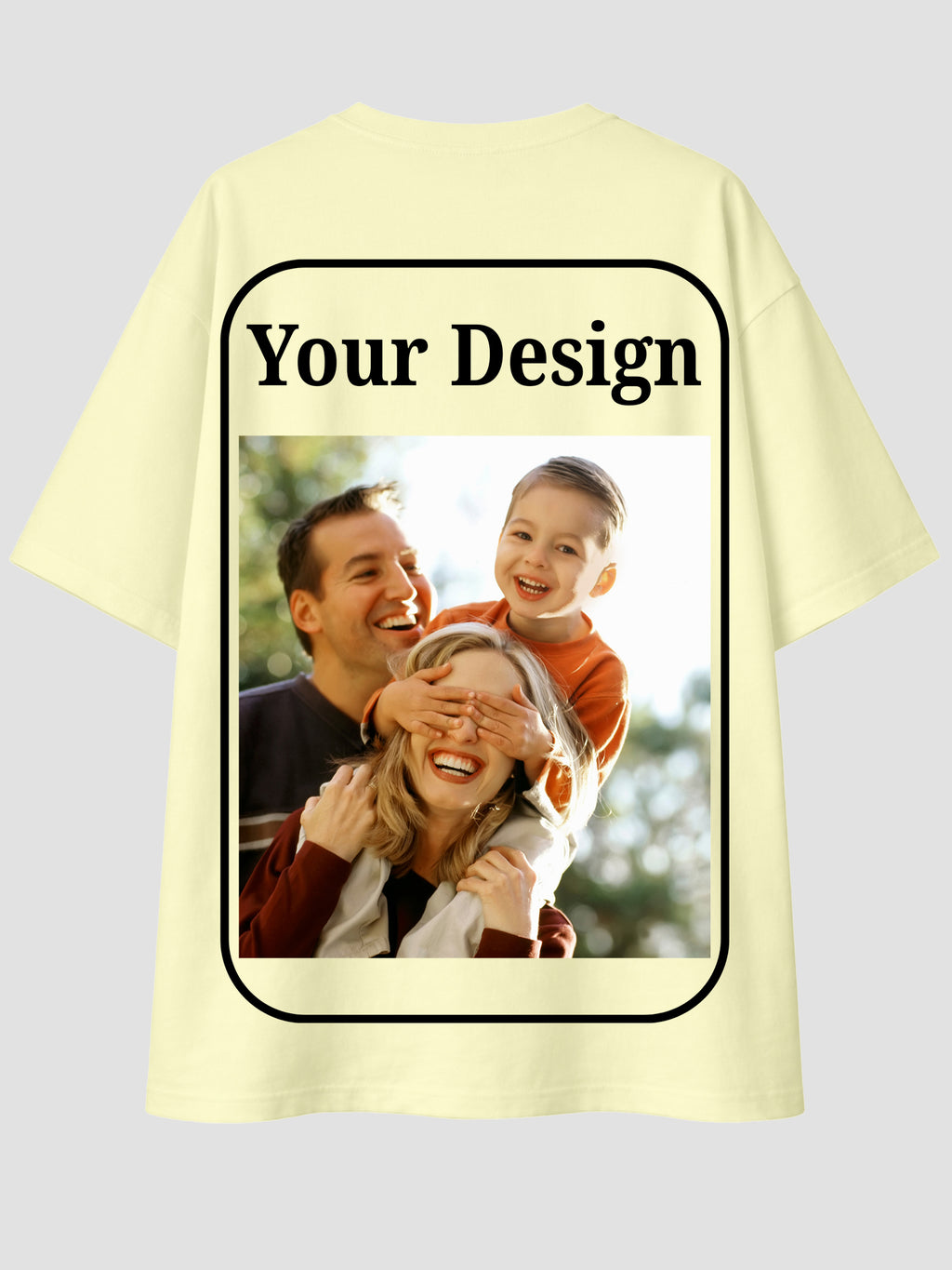 Men Oversized Custom T Shirt Front Back Print Cotton Drop Shoulder Tee