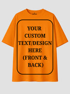 Men Oversized Custom T Shirt Front Back Print Cotton Drop Shoulder Tee