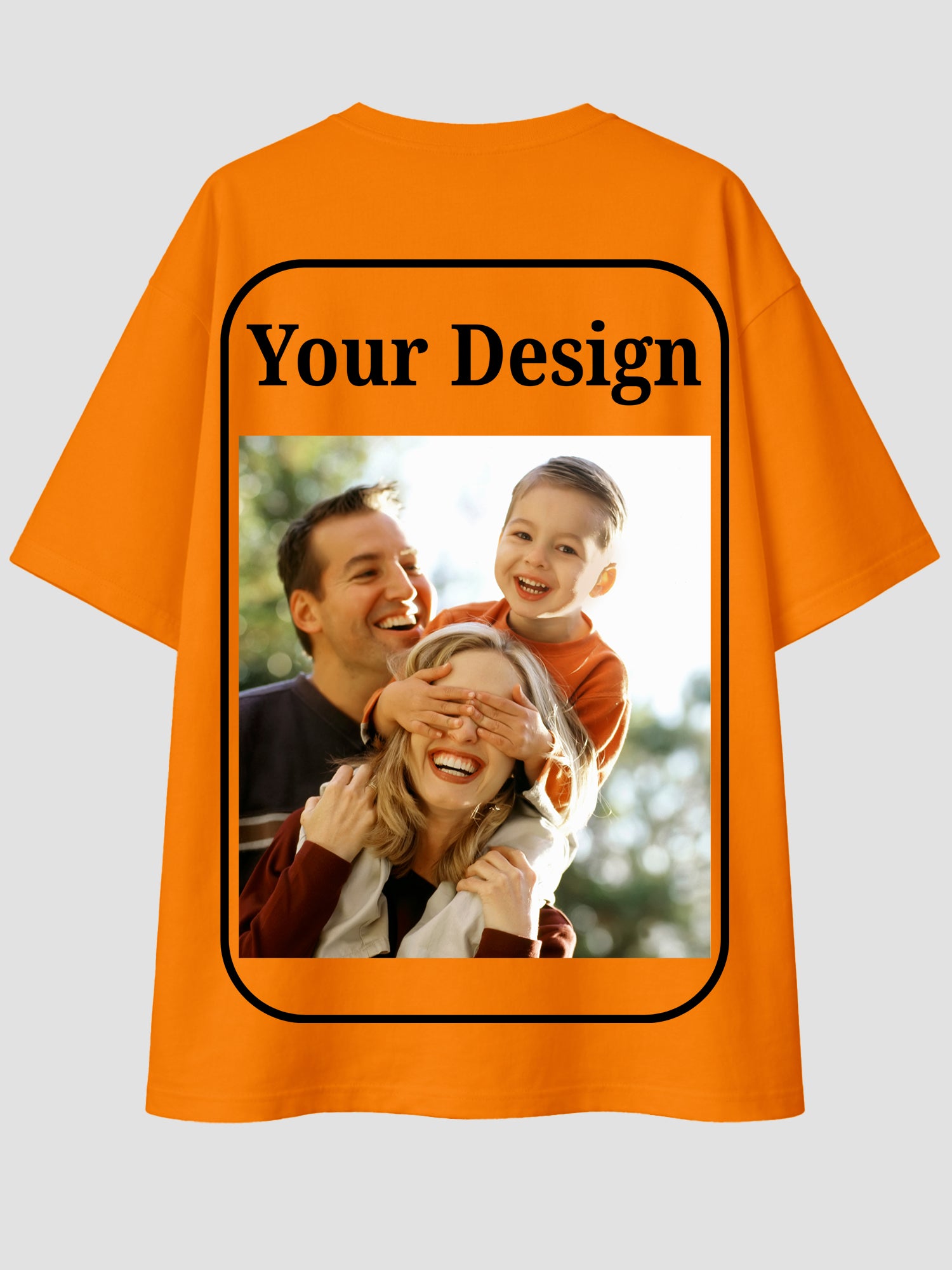 Men Oversized Custom T Shirt Front Back Print Cotton Drop Shoulder Tee