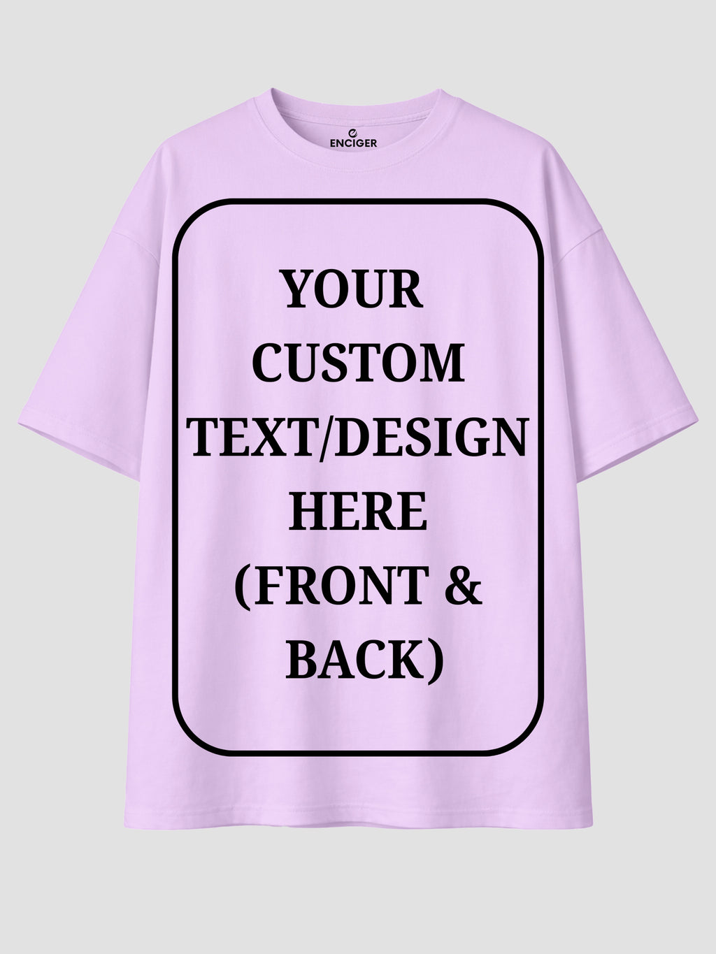 Men Oversized Custom T Shirt Front Back Print Cotton Drop Shoulder Tee
