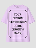 Men Oversized Custom T Shirt Front Back Print Cotton Drop Shoulder Tee