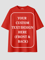 Women Oversized Custom T Shirt Front Back Print Tee