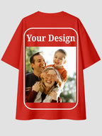 Women Oversized Custom T Shirt Front Back Print Tee