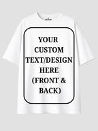 Women Oversized Custom T Shirt Front Back Print Tee