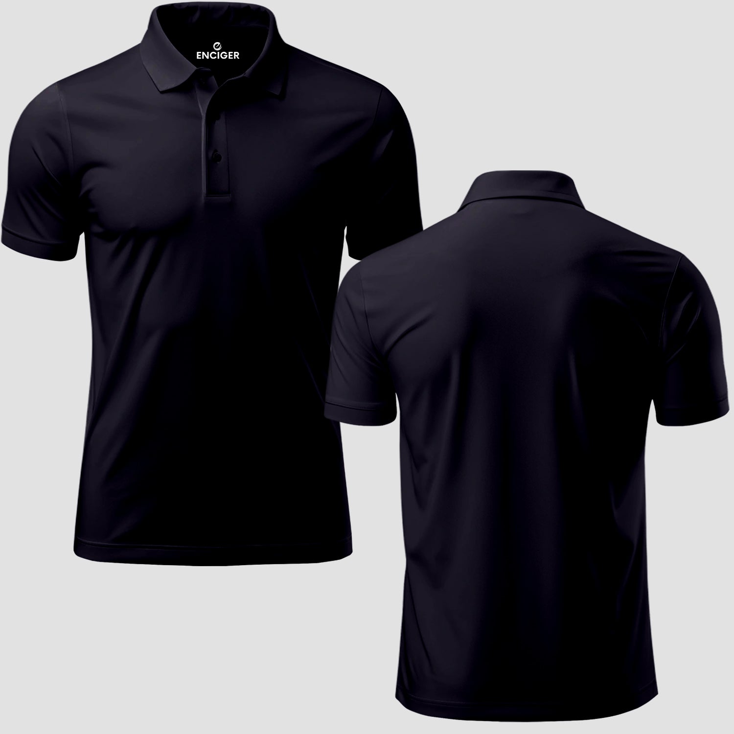 Men Custom Polo T Shirt with Front Back Print Premium Cotton Personalized Logo Text Design Tee