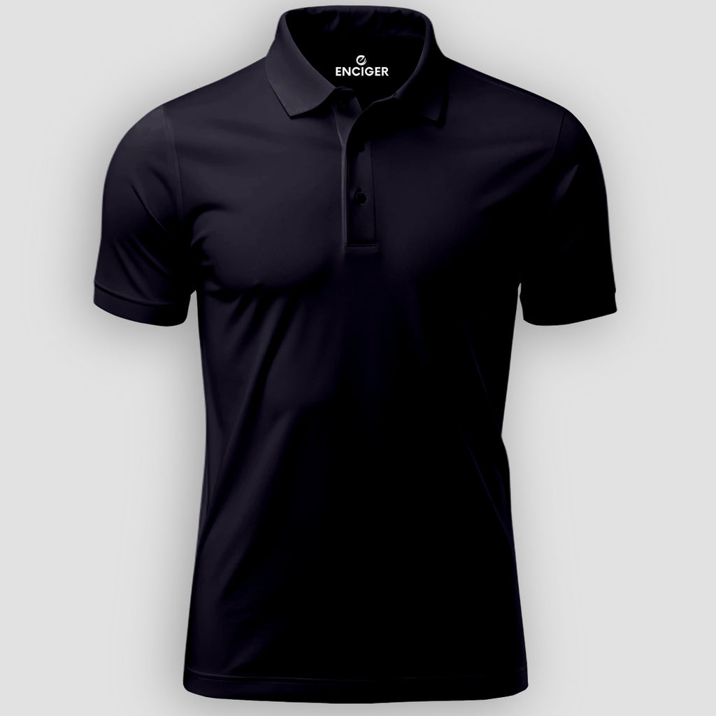 Men Custom Polo T Shirt with Front Back Print Premium Cotton Personalized Logo Text Design Tee