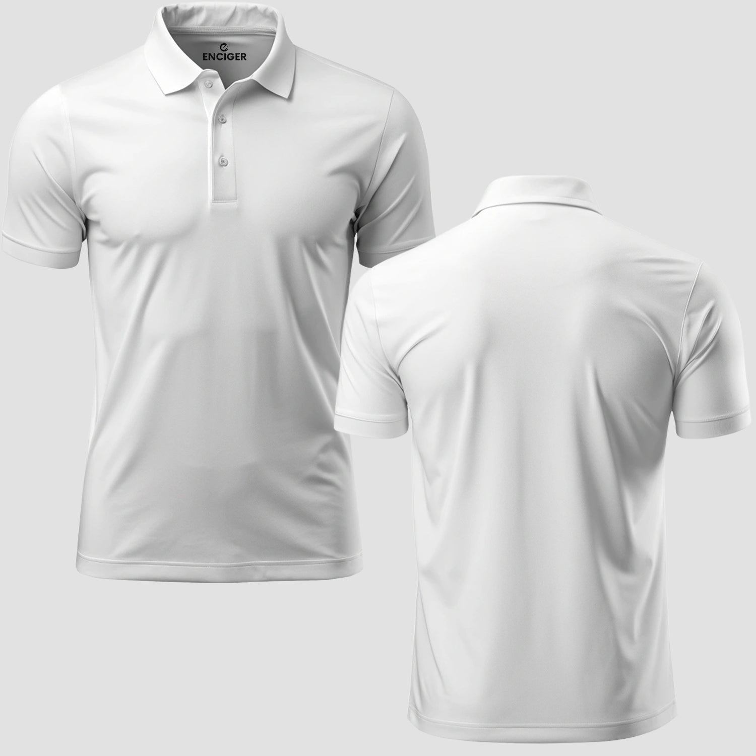 Men Custom Polo T Shirt with Front Back Print Premium Cotton Personalized Logo Text Design Tee